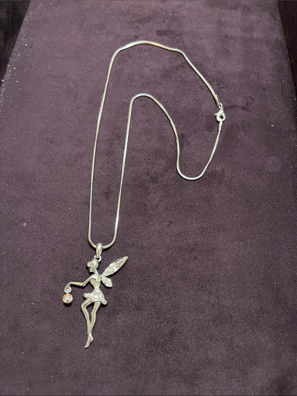 Silver fairy necklace excellent condition